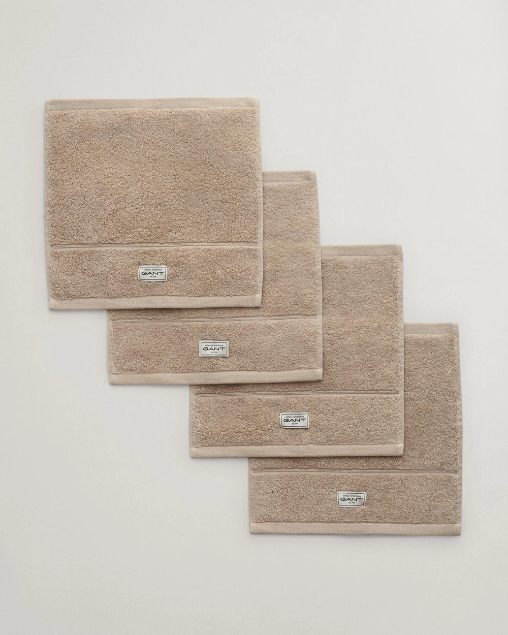 GANT Premium Kluter 4-pakning 30x30cm, Silver sand