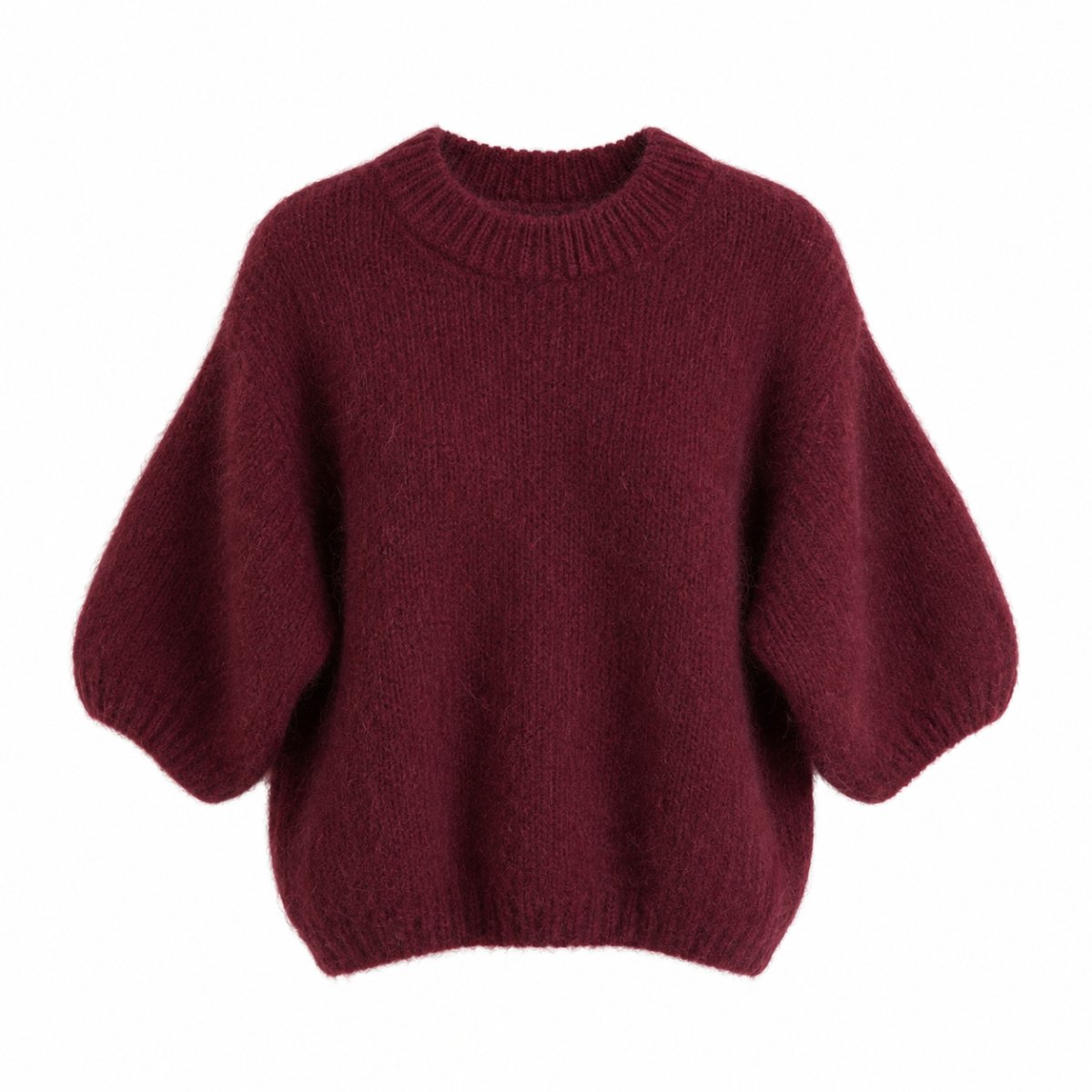 Mohair Kid T-shirt - Bordeux