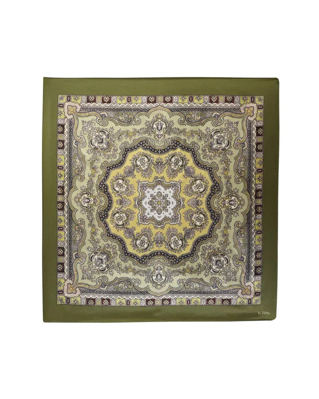 BY TIMO Silk Scarf 60x60, Forest Paisley