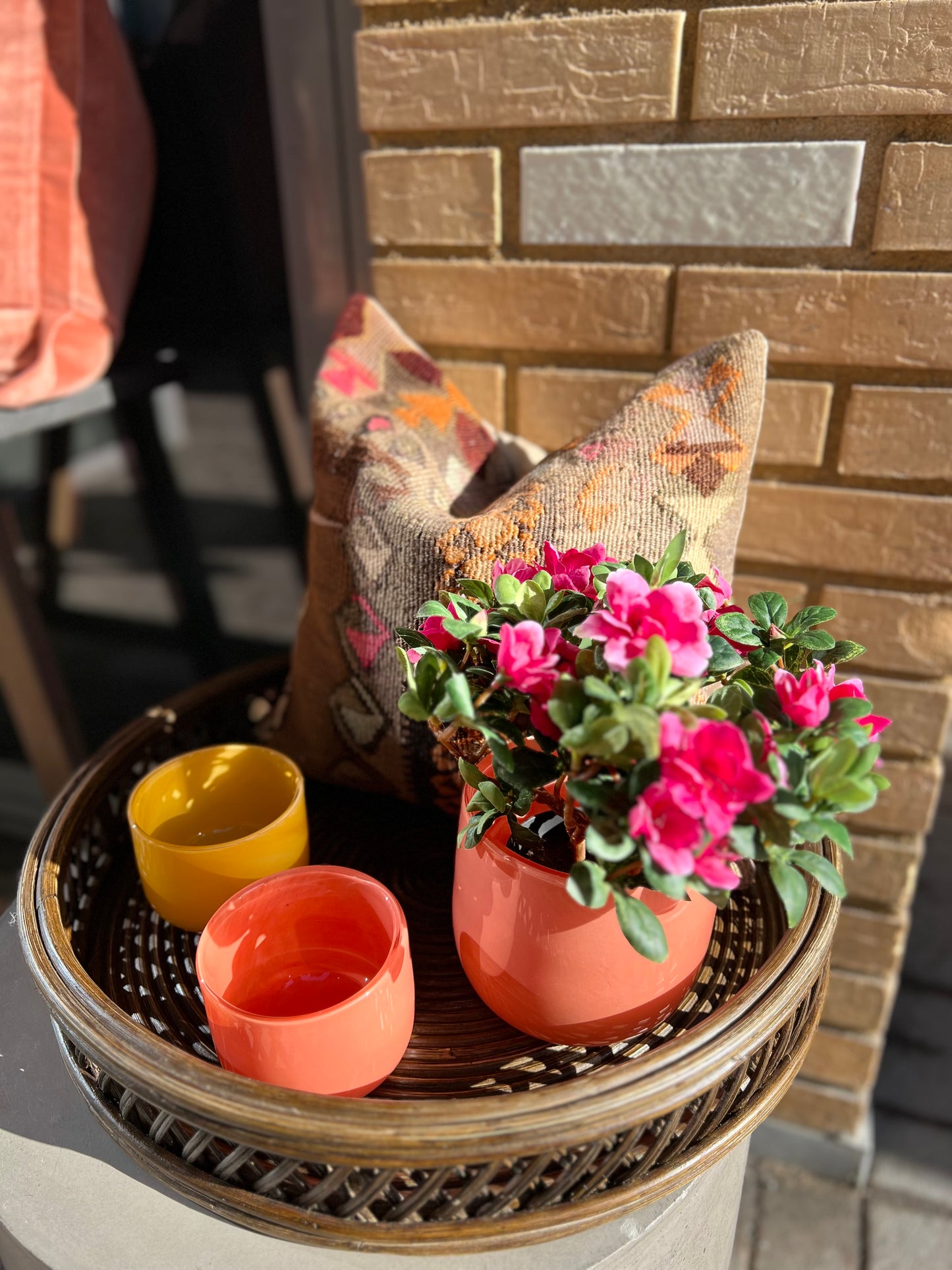 LAMA Castel Lyslykt Farget Glass Liten, Appelsin