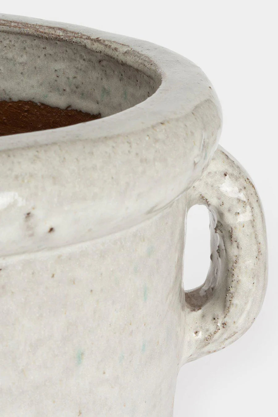 AINA SOLLIE STEEN Glasert krukke, Hvit