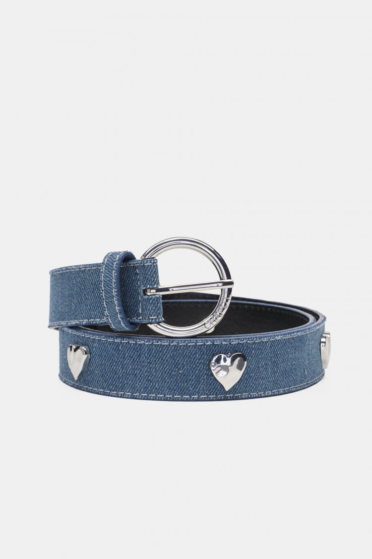 FABIENNE CHAPOT Hammered Hjertebelte, Medium Wash