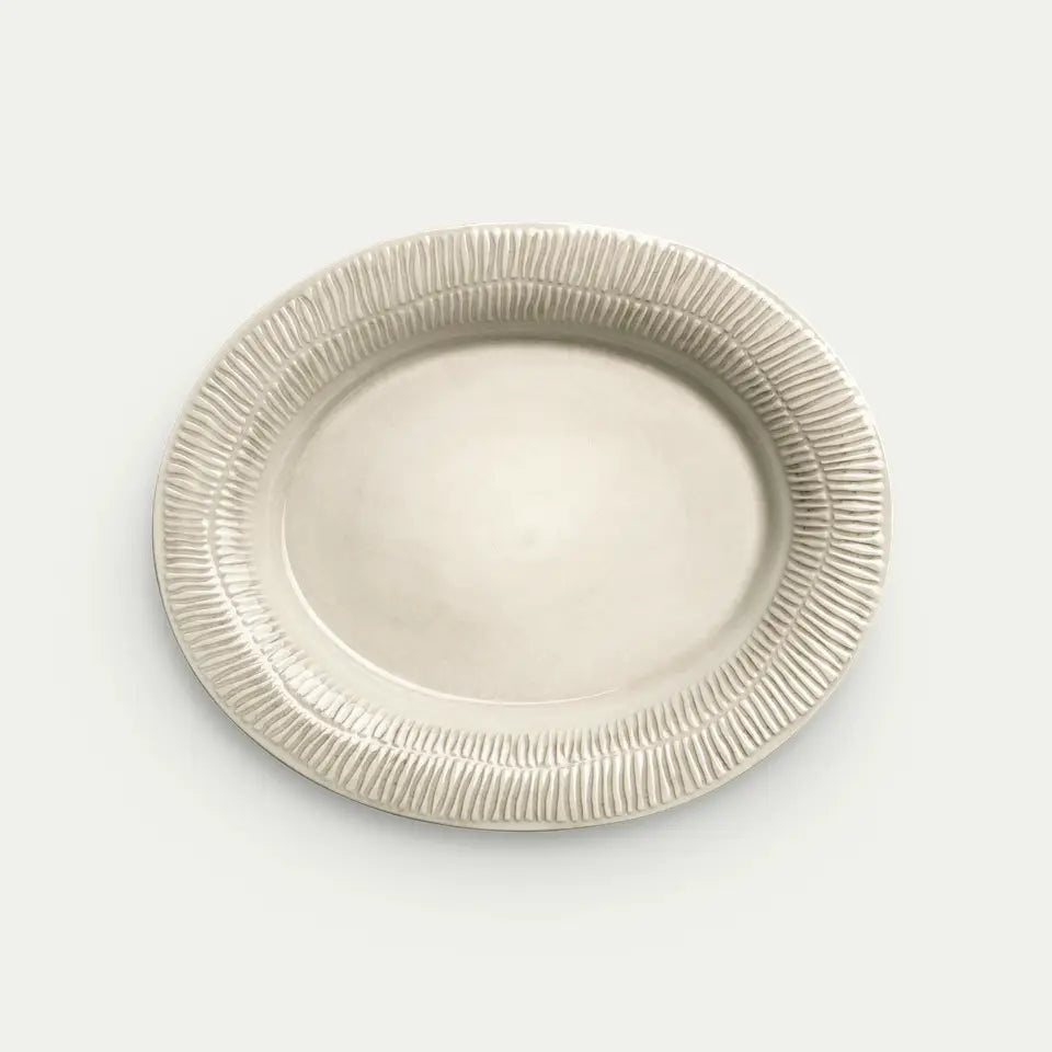MATEUS Stripes Platter 35x30cm, Sand