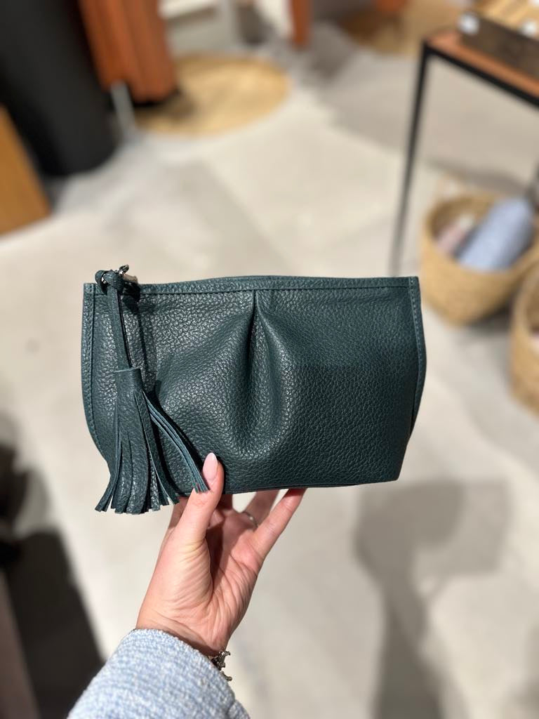 Skinnclutch MK med dusk, mosegrønn