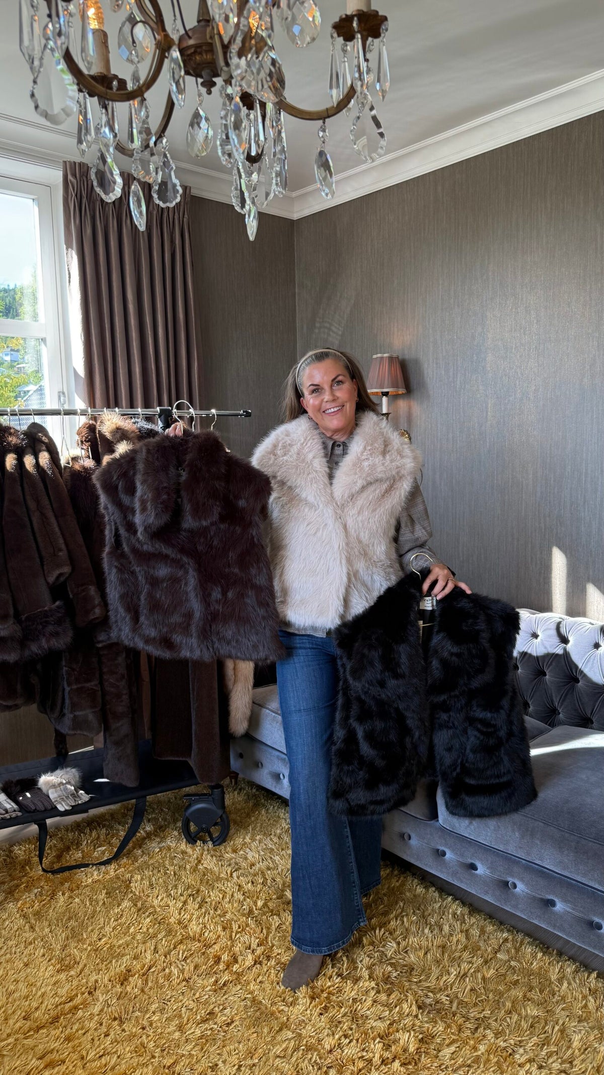 Noma St. Moritz fuskepelsvest – svart