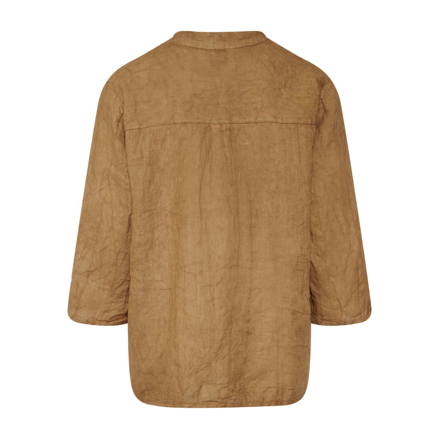 TIFFANY linbluse brown Harper Ruffle, light