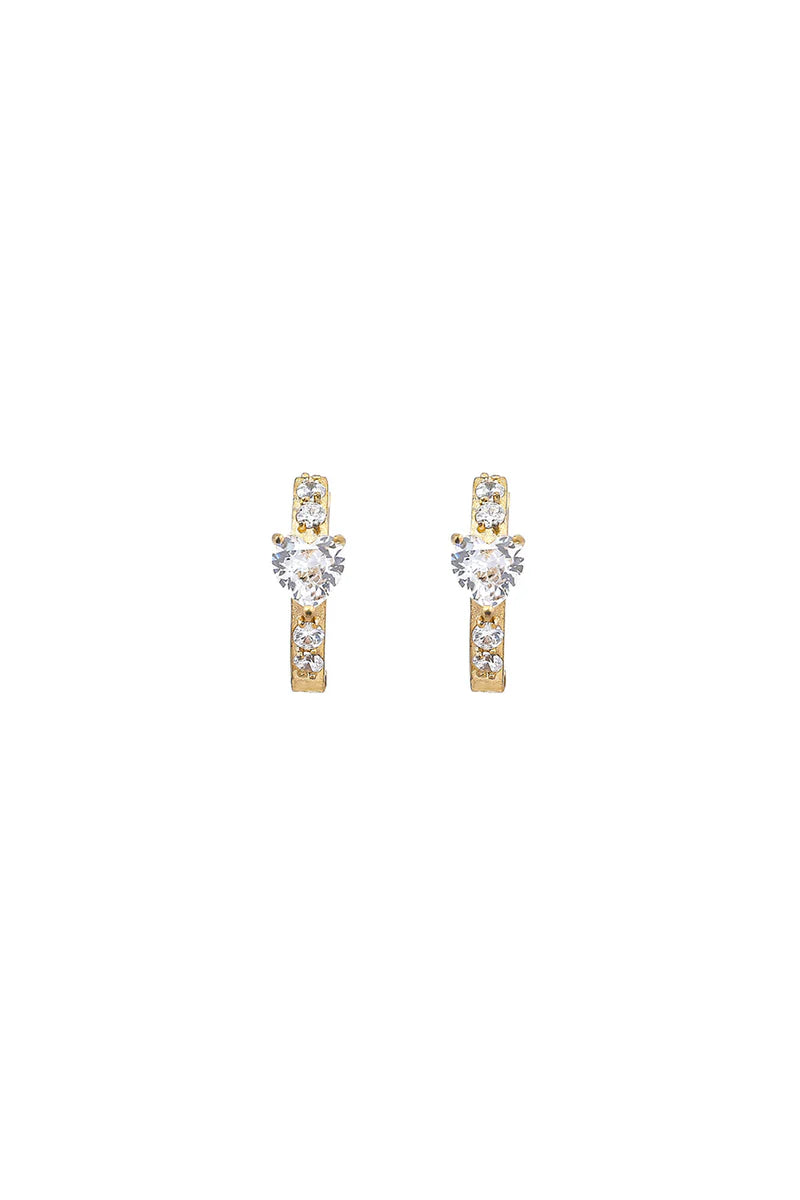 CAMILLA ØHRLING Heart hoop Earrings, Clear