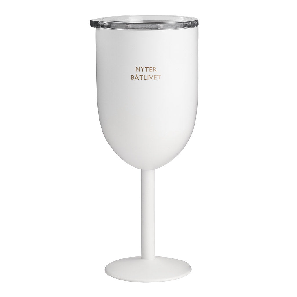 Termo vinglass nyter båtlivet 40 cl hvit
