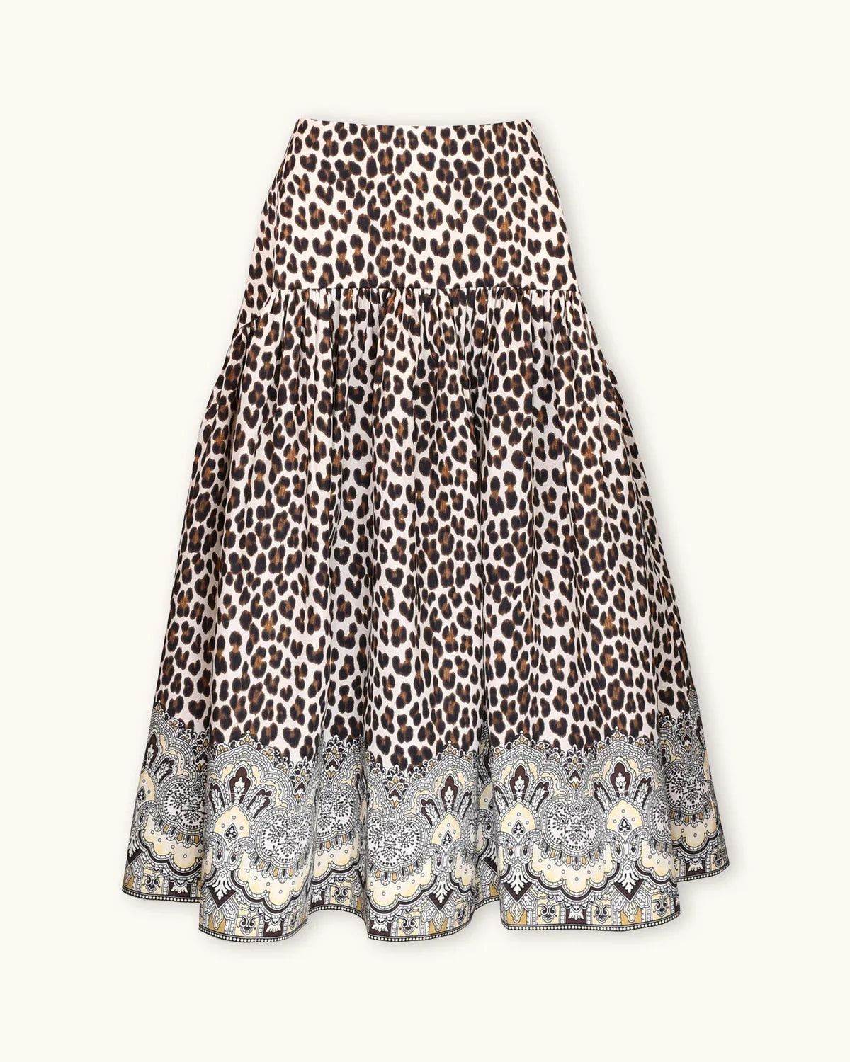 byTimo Taffeta Midi Skirt Wild Paisley