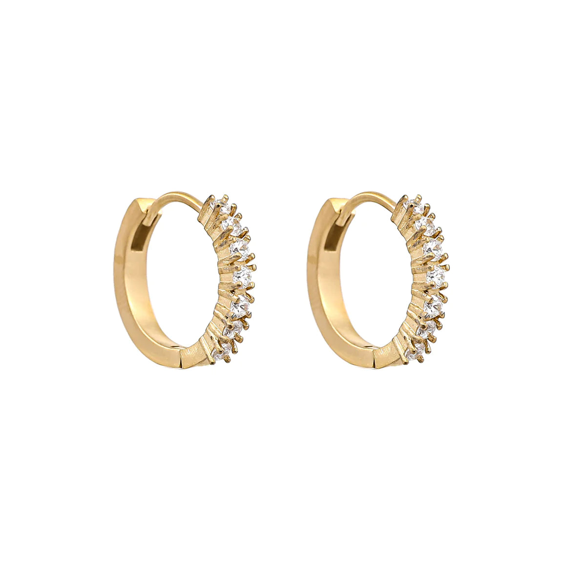 CAMILLA ØHRLING Øredobber Cathinka crystal hoop - Crystal clear