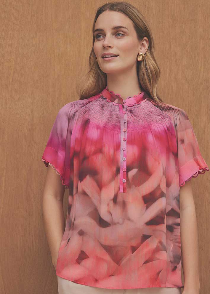 Gustav Amber Chiffon Blouse