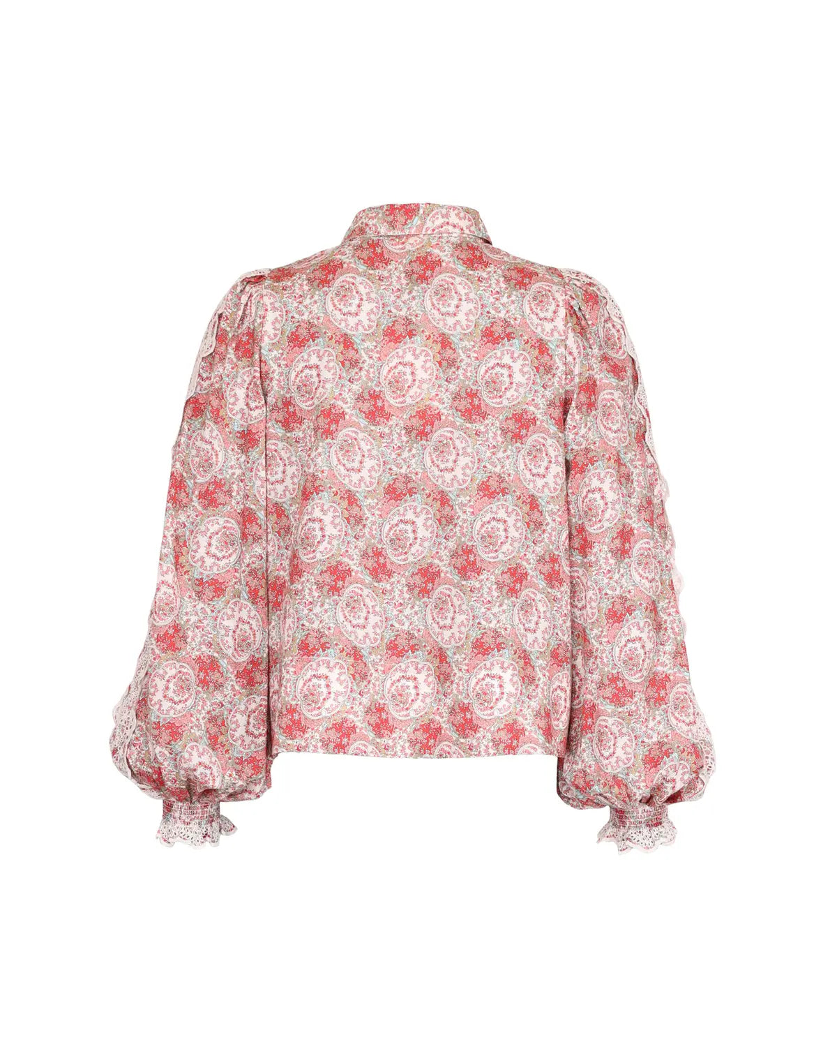 BY TIMO Cotton Slub Shirt Red Paisley