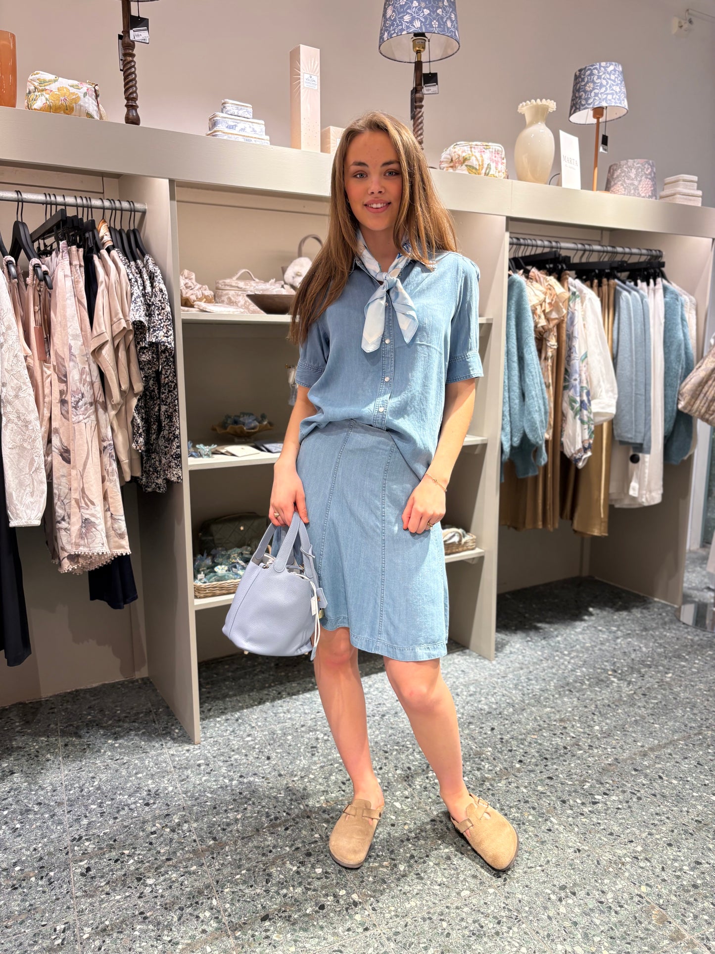 ANE MONE Amina skjørt, denim
