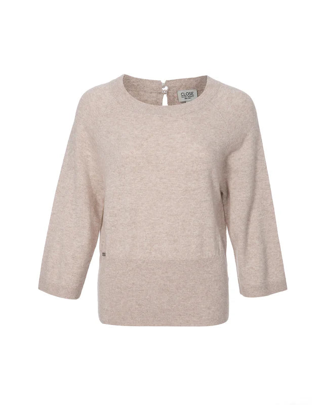 CLOSE TO MY HEART Rhonda Knitted Sweater, Beige melange