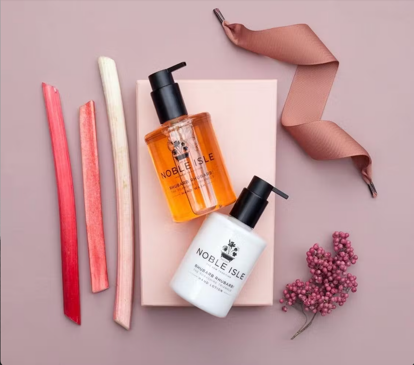 NOBLE ISLE Rhubarb handcare set