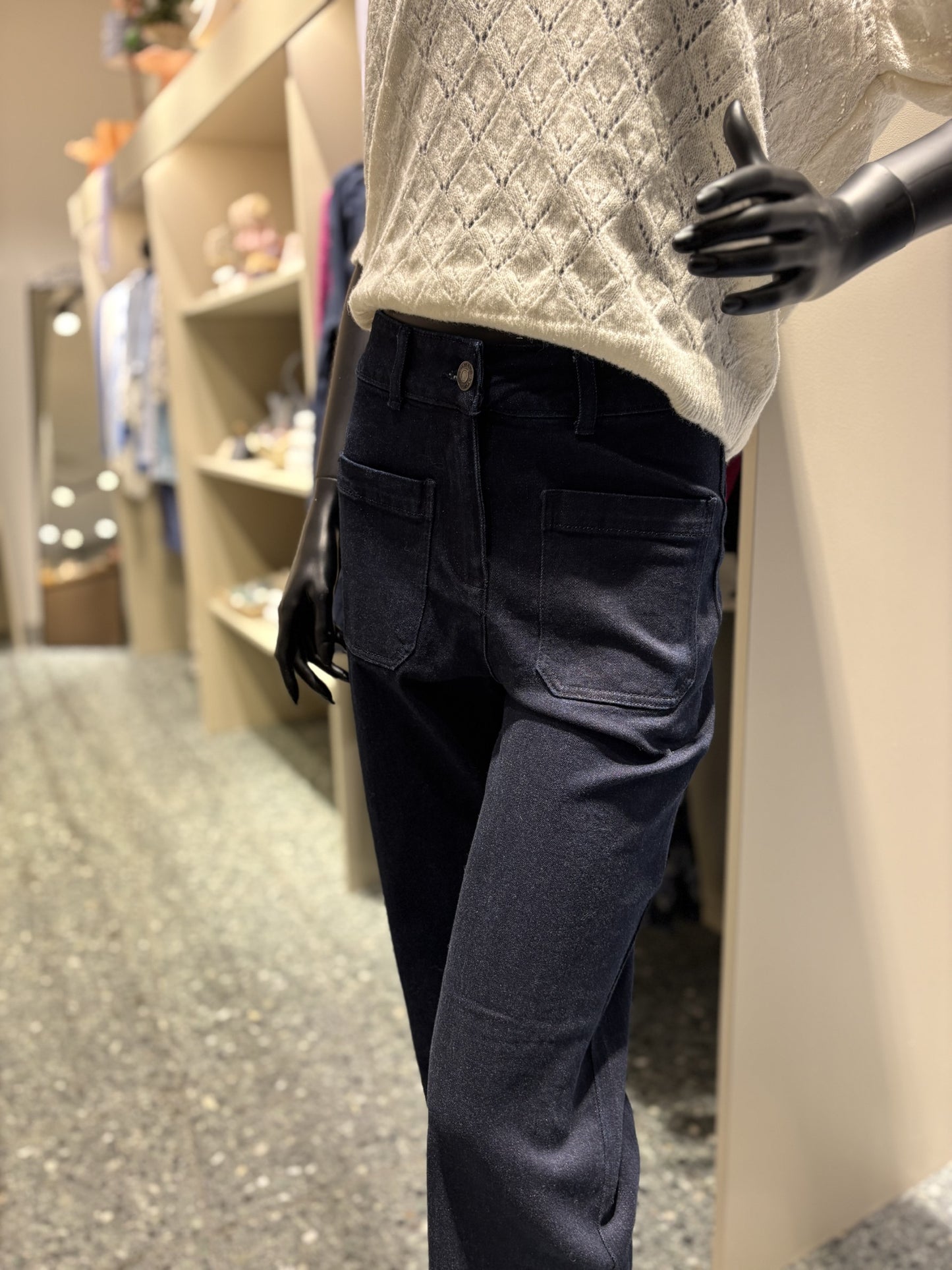 Ane Mone Comfy Jeans, Navy