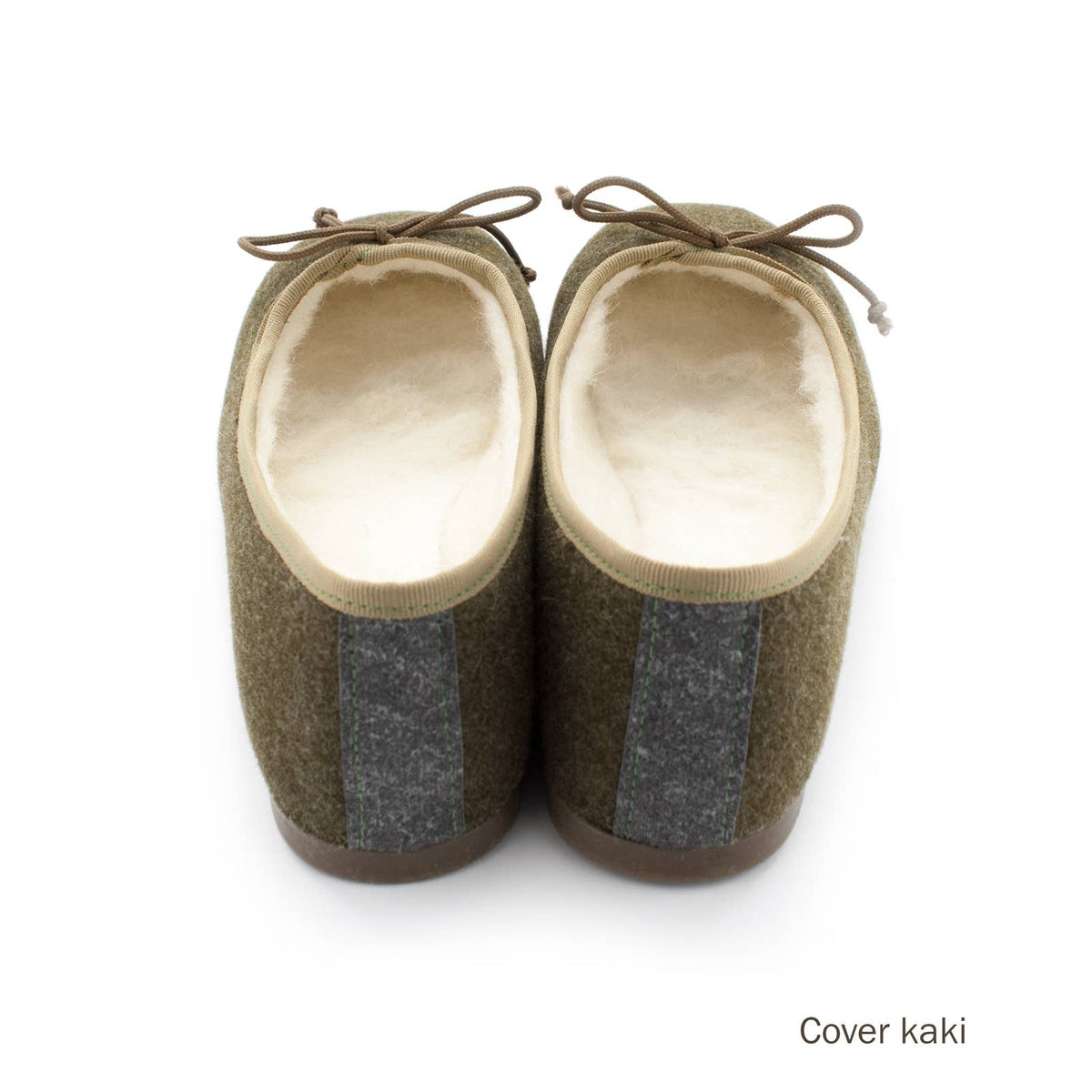 Eco-friendly ballerina slippers for home Khaki