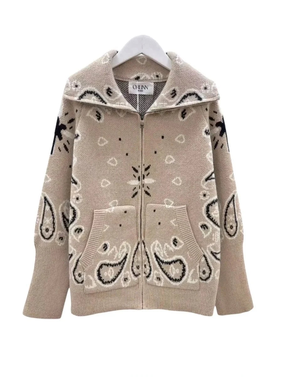 From Paris With Love, Paisley Jacket, Beige