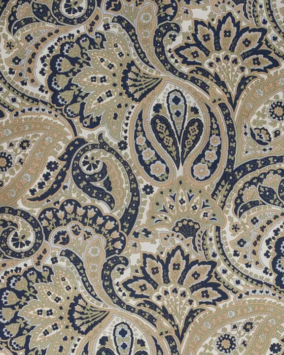 GANT Archive Paisley Print Single Duvet 140x200, Faded sage