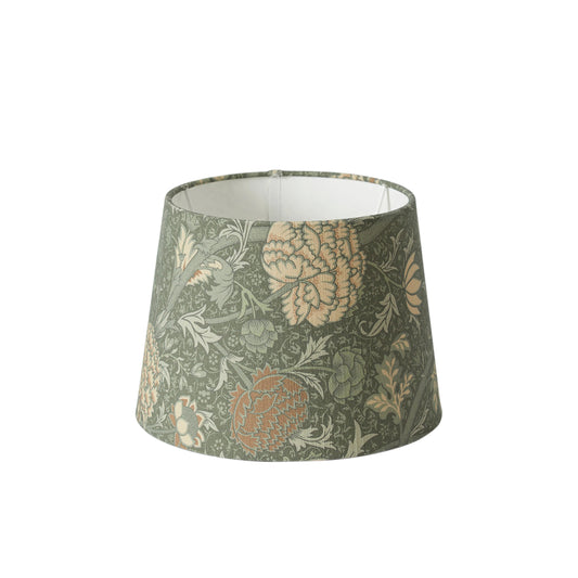 Lampeskjerm Qvist Classic Round, William Morris Cray, grønn, 22 cm