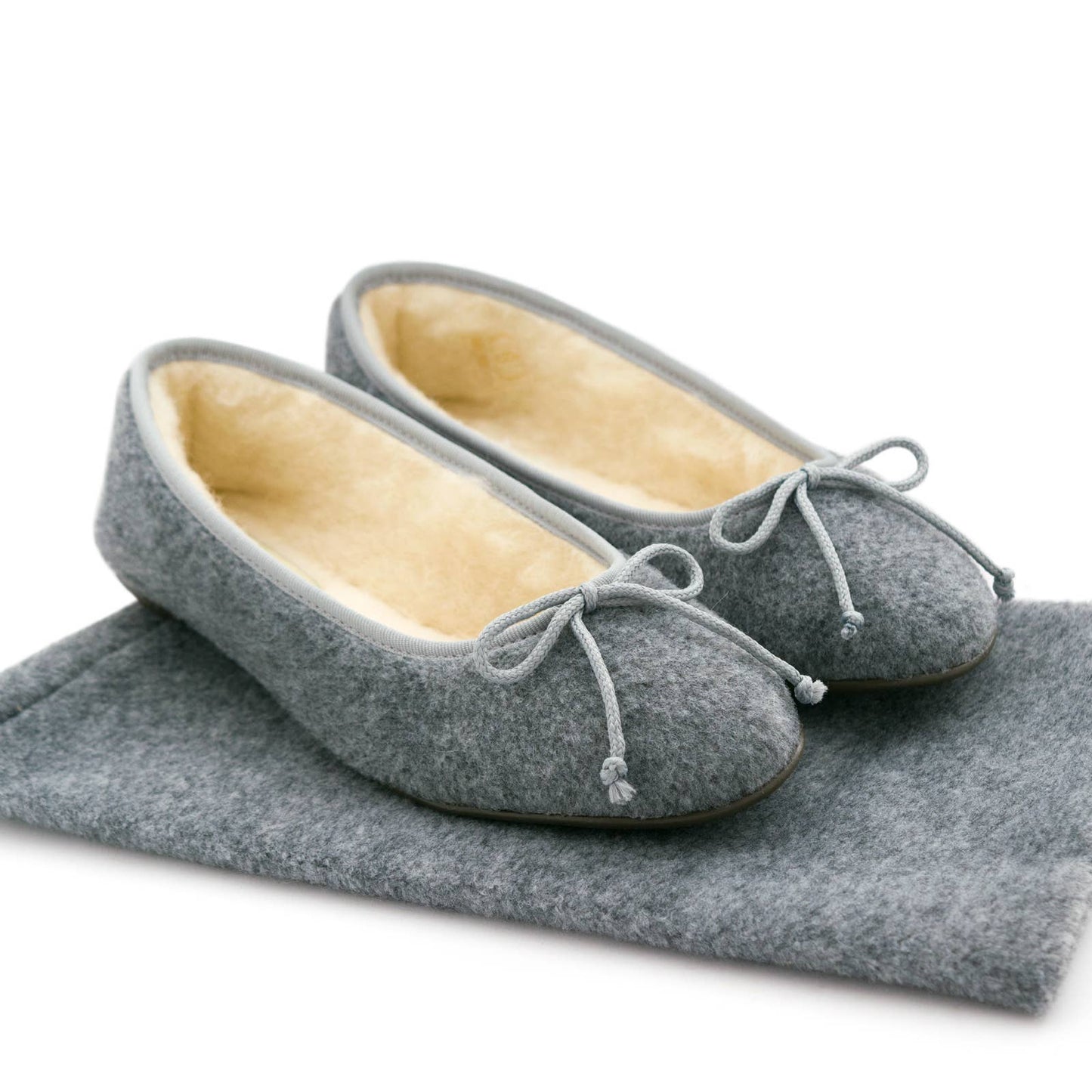 Gray ballerina sneakers for home