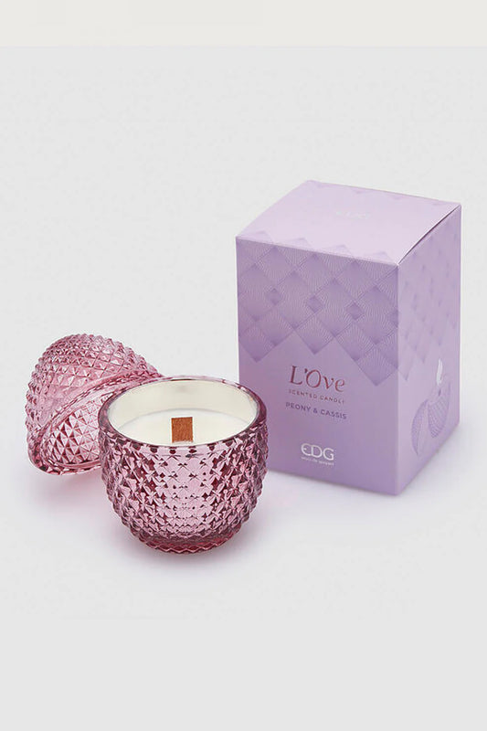 EDG - L`ove Scented Candle - Peony & Cassis