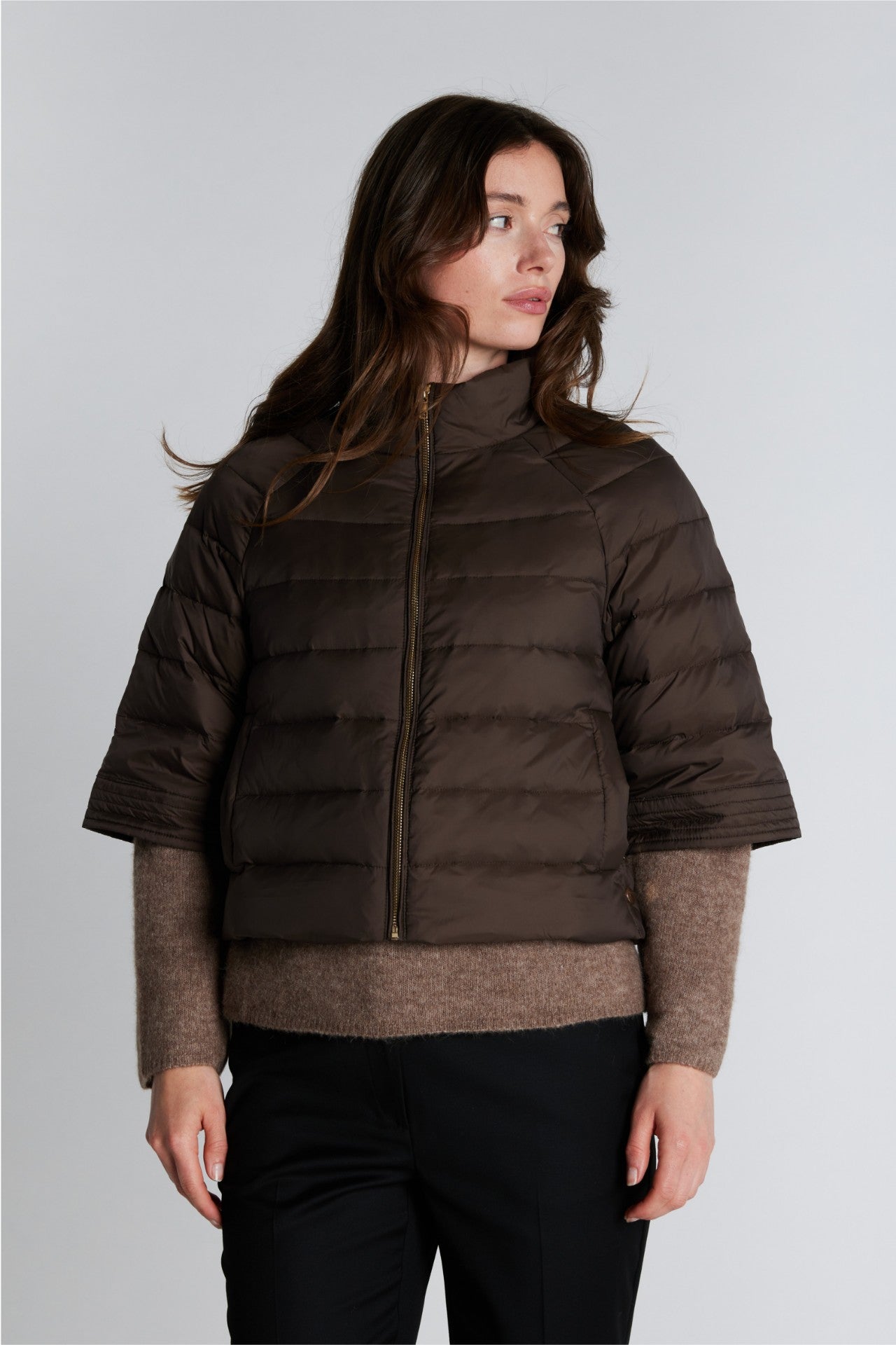 PBO Alaska down quilt cape jacket