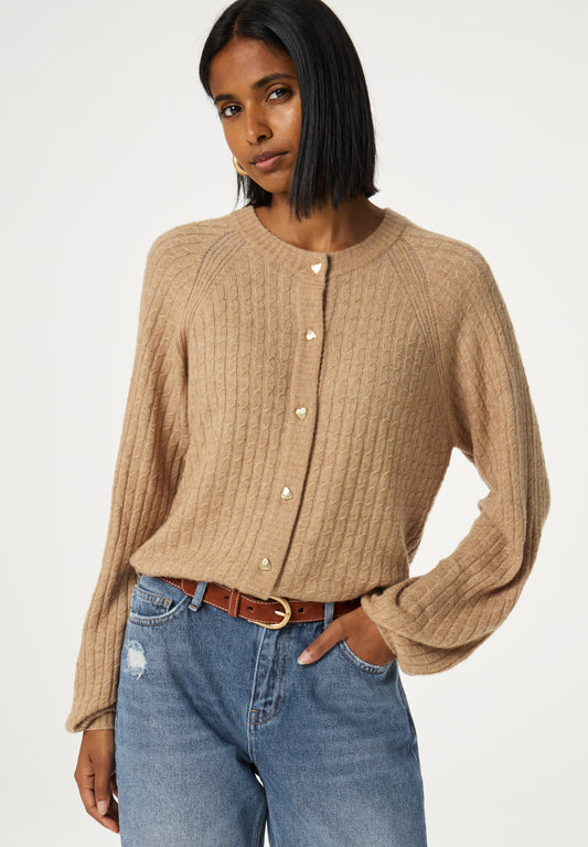 FABIENNE CHAPOT Charlotta Cardigan, Camel Club Melange