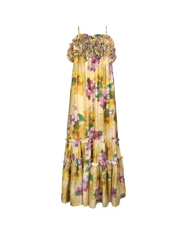 BY TIMO Organza Strap Sunflower Dress