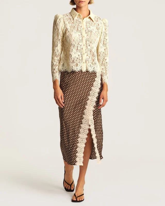 BY TIMO Lace Shirt, Vintage White