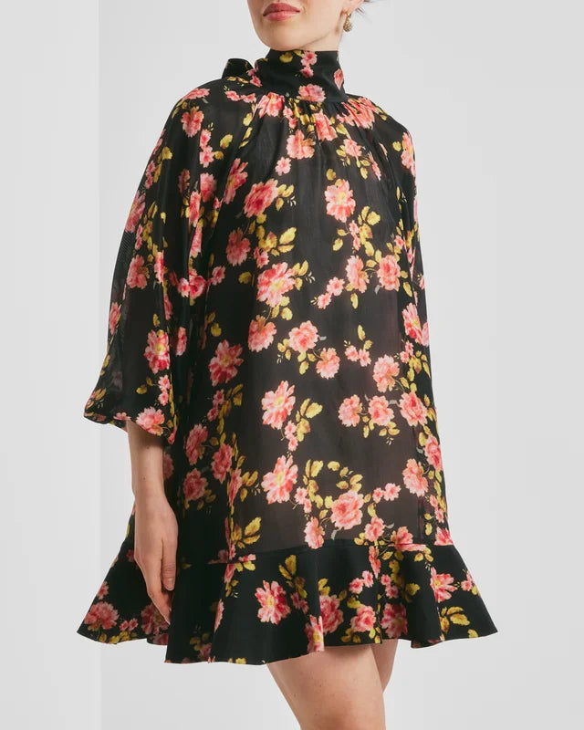 BY TIMO Striped Organza Shift Dress, Midnight Field