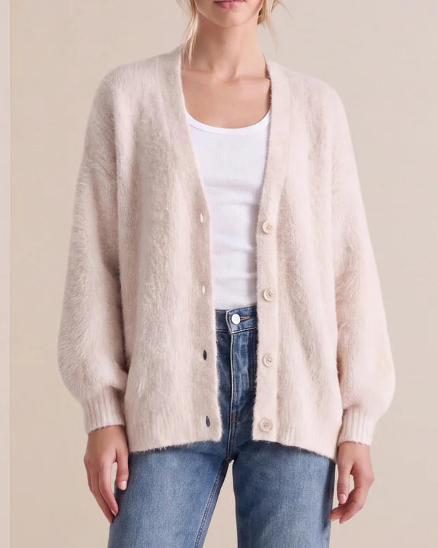 BY TIMO Hairy Knit V-Neck Jacket, Soft