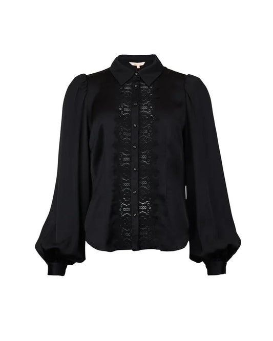 BY TIMO Satin Shirt, Black