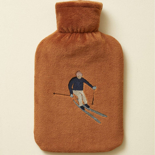 Hot water bottle Après-ski caramel: 35 X 21 cm