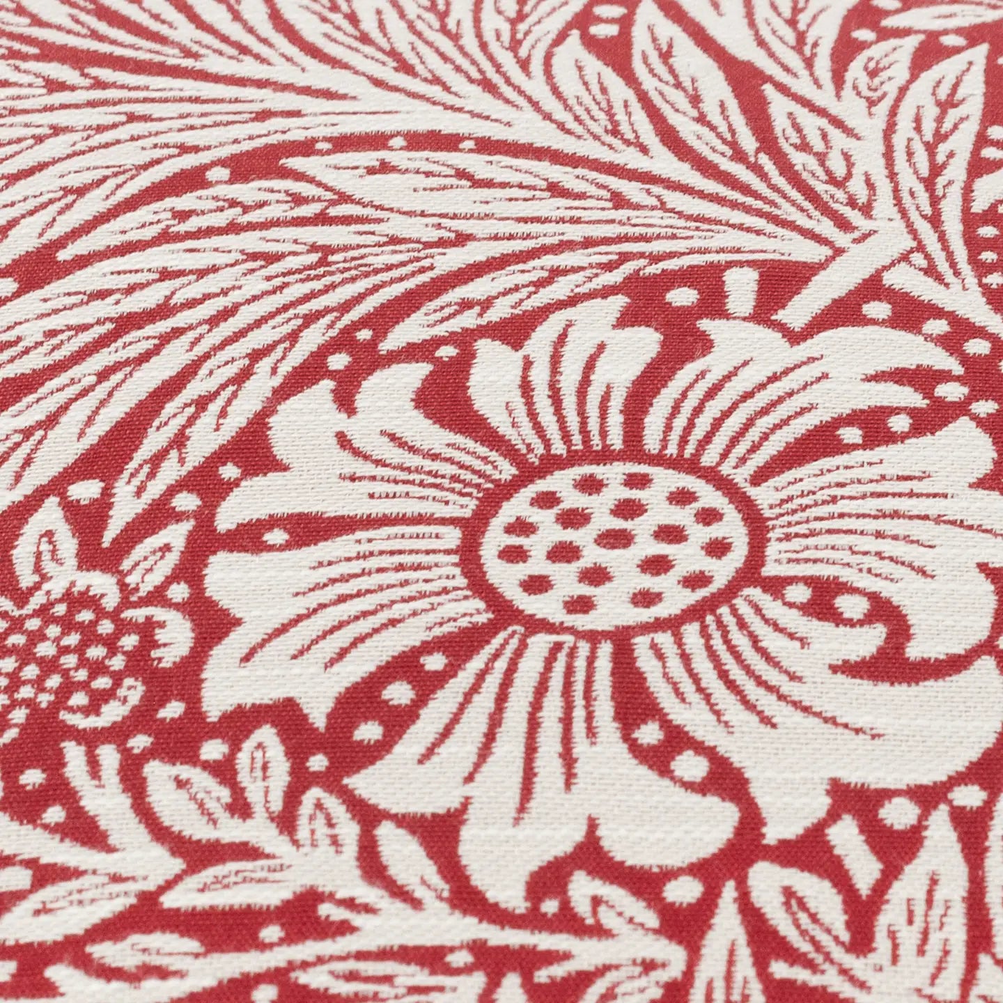 Marigold jacquard putetrekk med kantbånd i russet, 50x50 cm