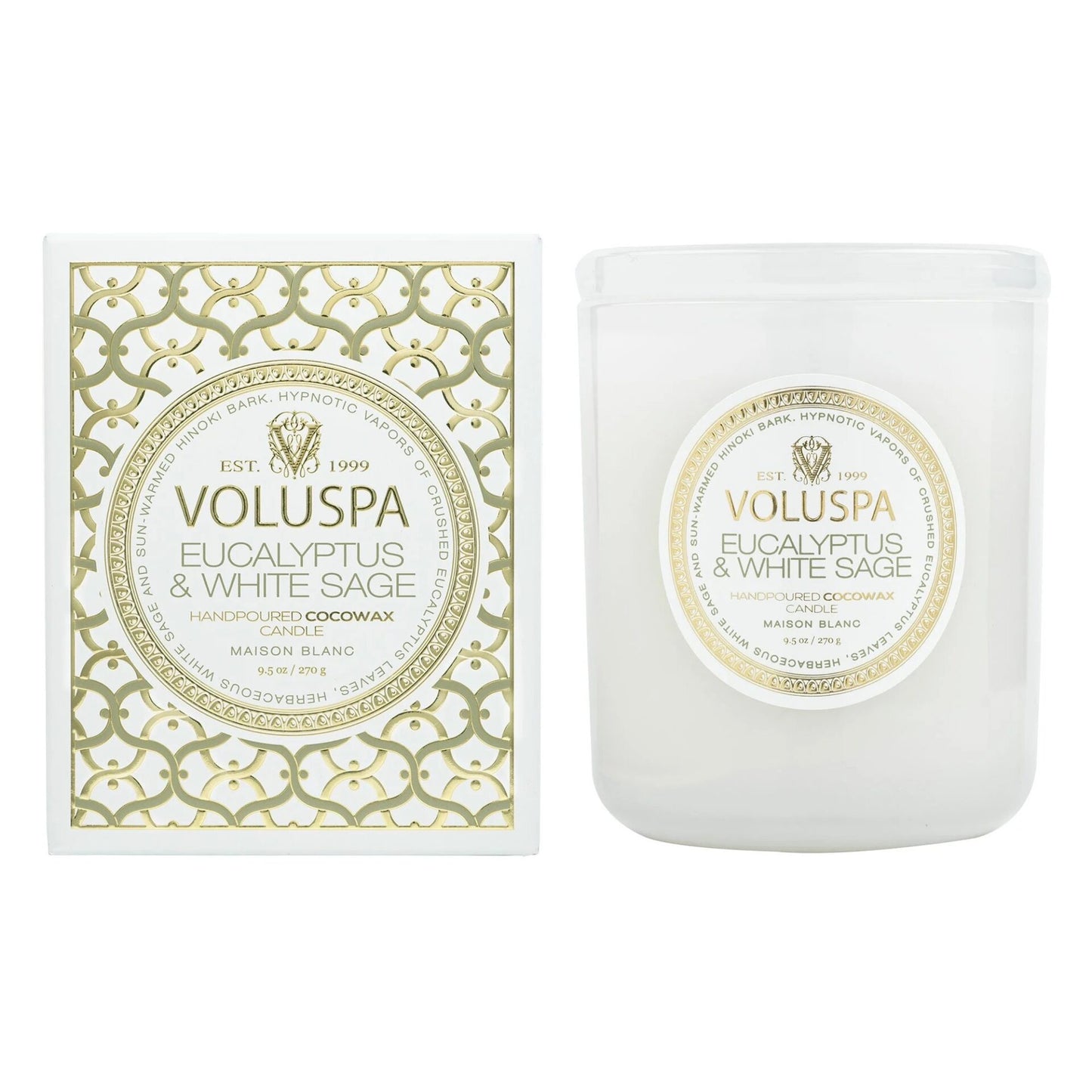 Classic Boxed Candle, Eucalyptus & White Sage