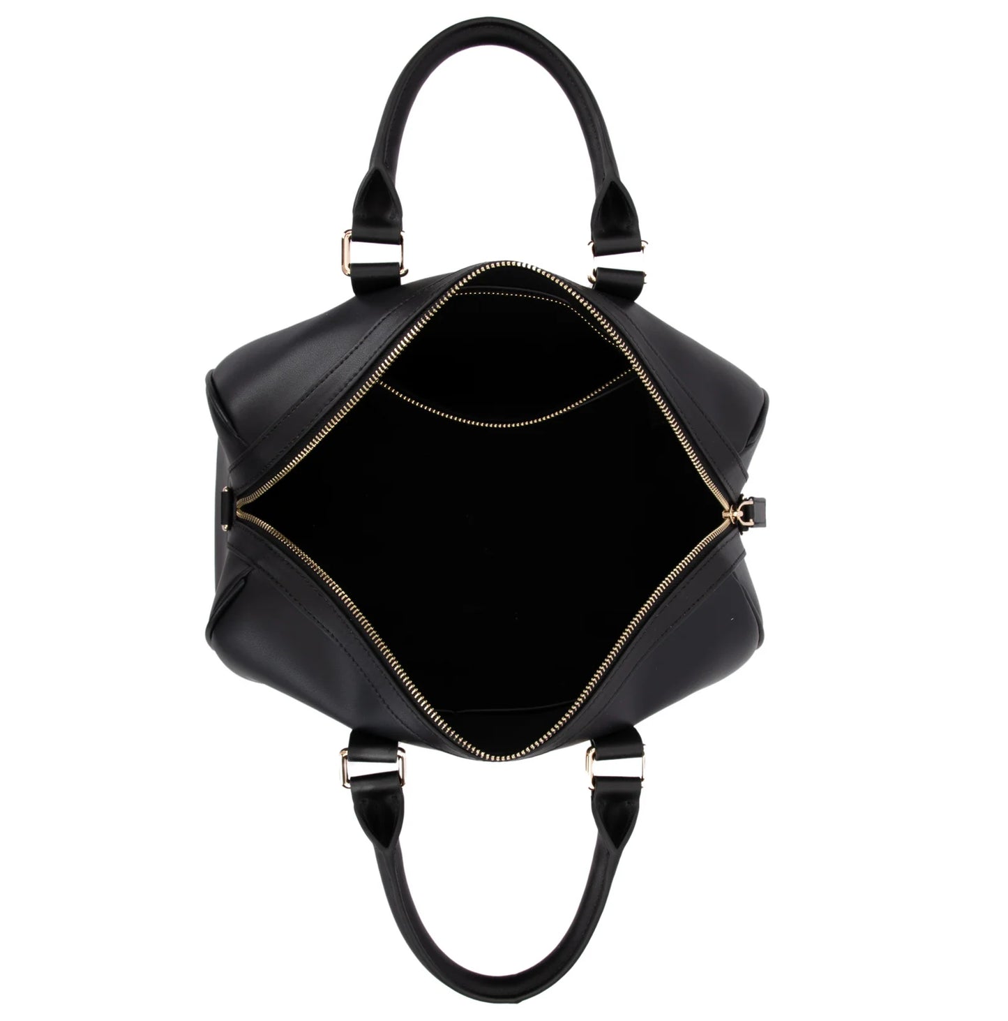 DARK Leather Bowler Bag Large w/Sign Stud