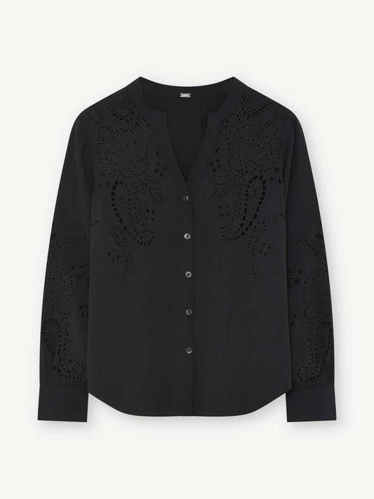GUSTAV Carmen Bluse, Svart
