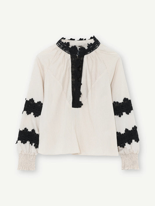 GUSTAV Annsofie Bluse, Offwhite