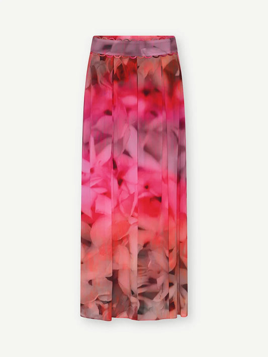 Gustav Mabell Skirt, Coral w. Print