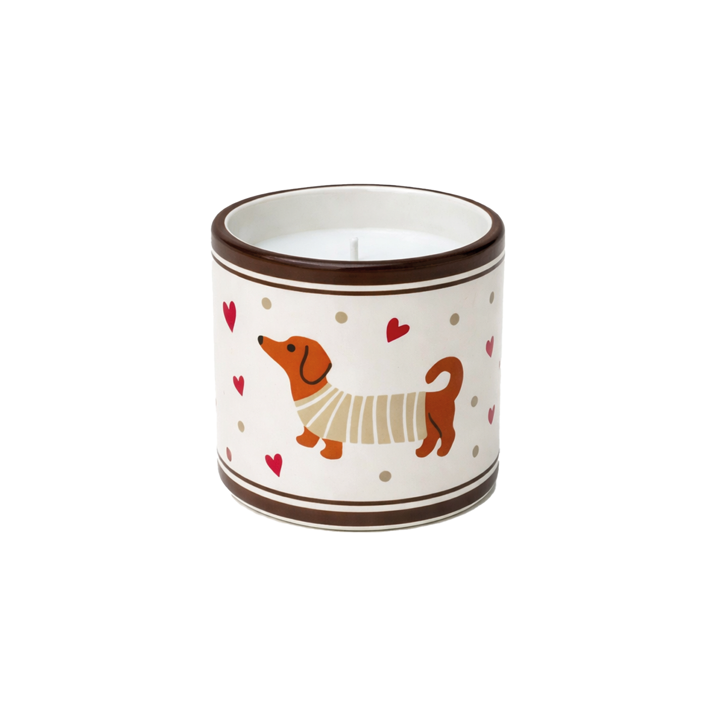 Muse dog candle, sage, Ø8 × H8 cm
