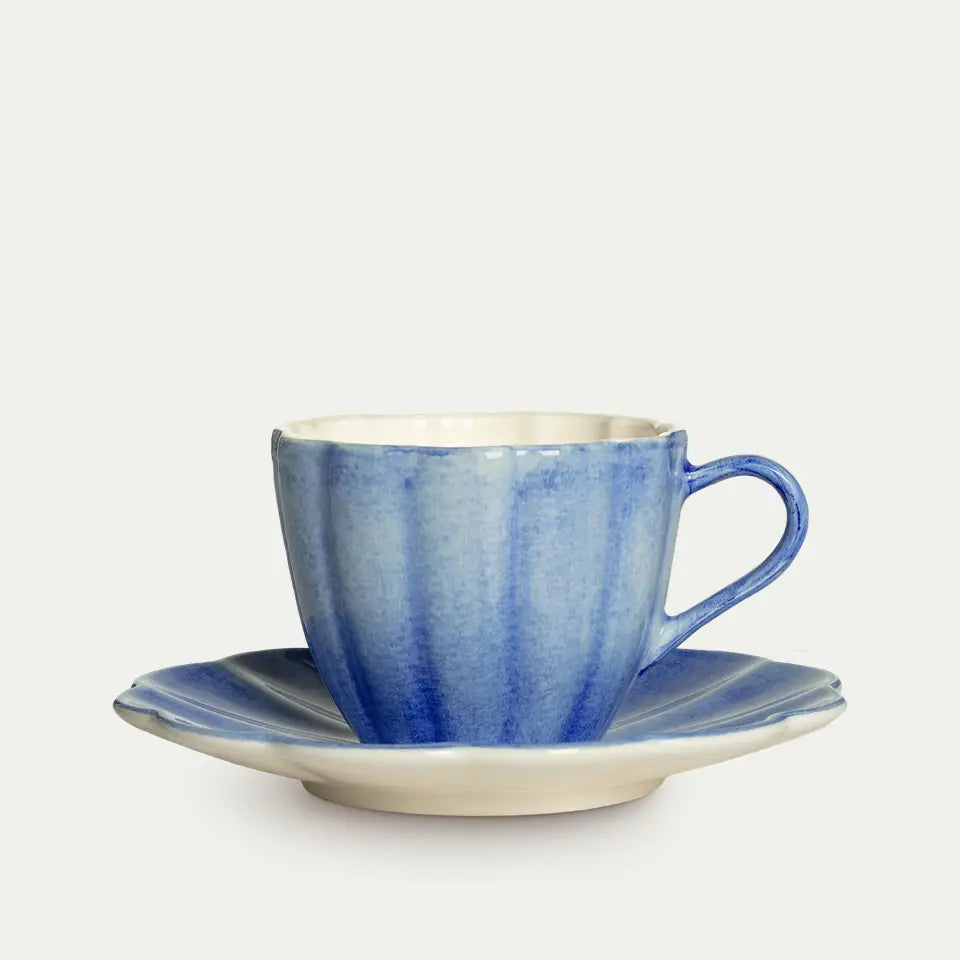 MATEUS Oyster Cup & Saucer 25cl , Light blue