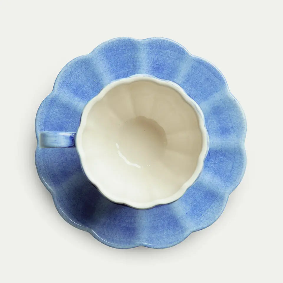 MATEUS Oyster Cup & Saucer 25cl , Light blue