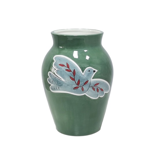 Blue dove vase D15.5 H20.3 cm