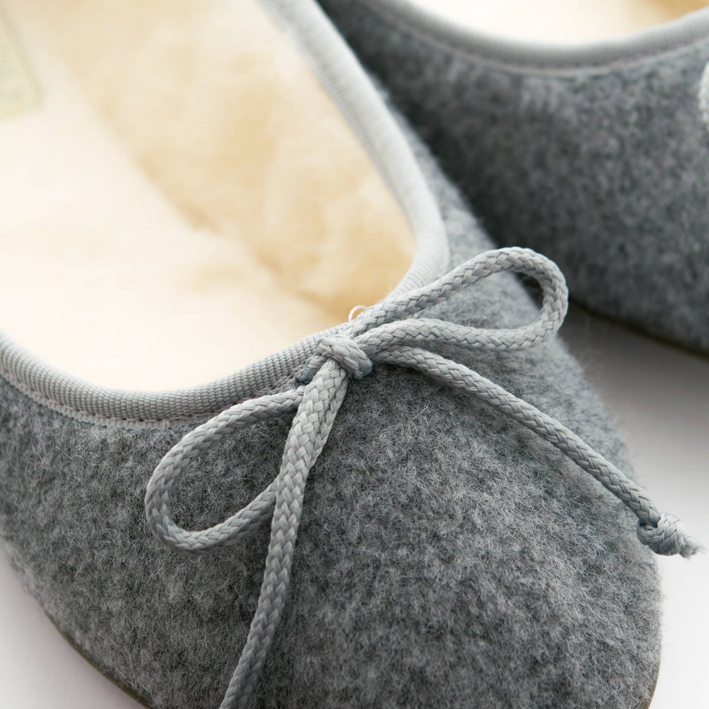 Gray ballerina sneakers for home