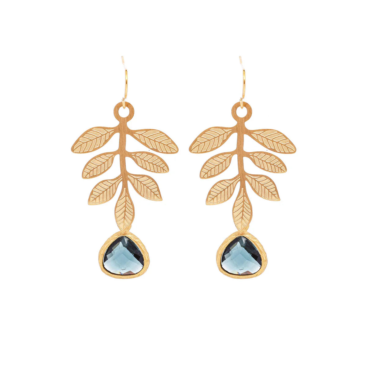 CAMILLA ØHRLING Paula earrings - Denim blue sten