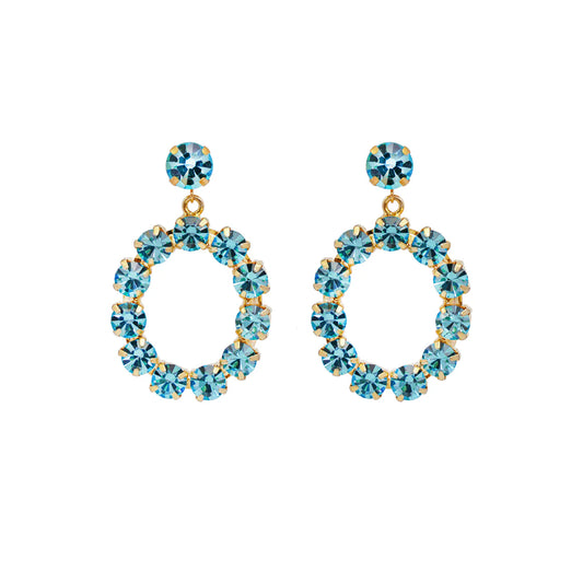 CAMILLA ØHRLING Swarovski earrings - Ocean blue