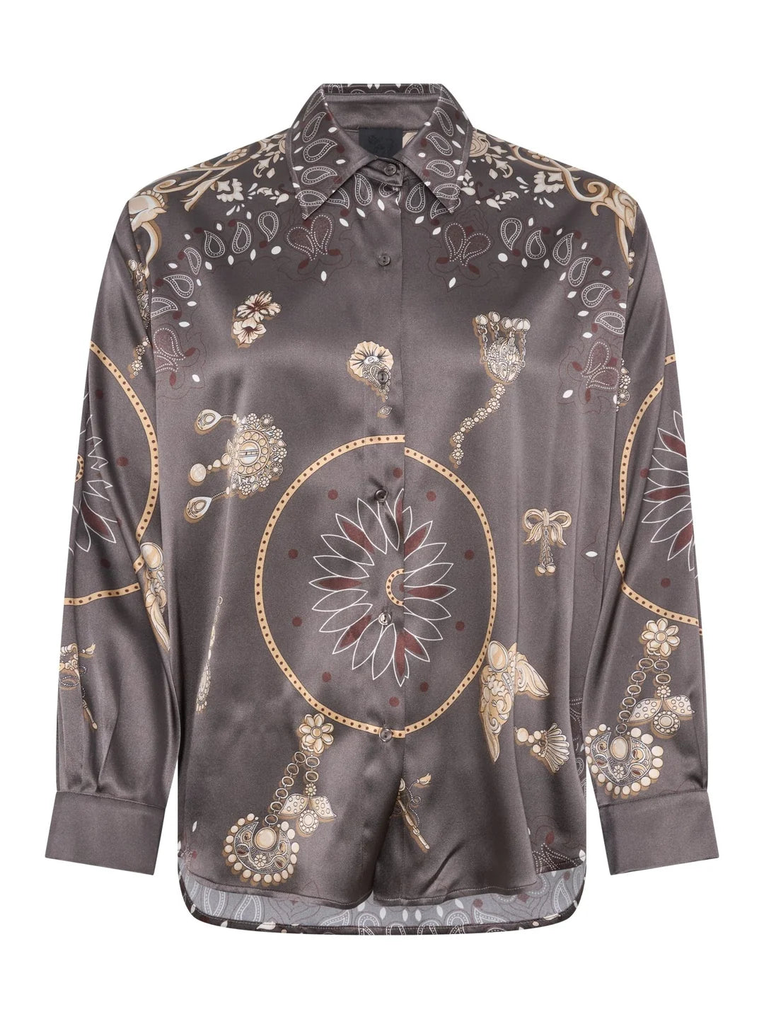 Ane Mone Oline Printed Blouse,  Cappuchino