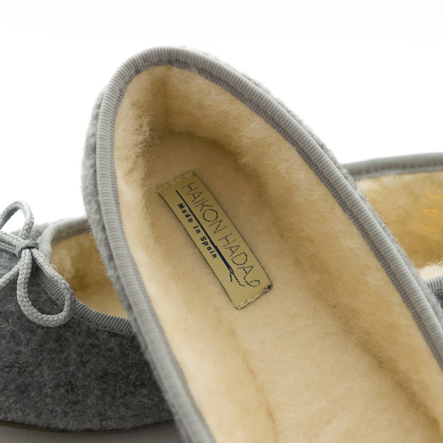Gray ballerina sneakers for home