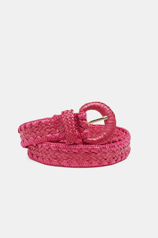 FABIENNE CHAPOT Raffia belt, Pink craze